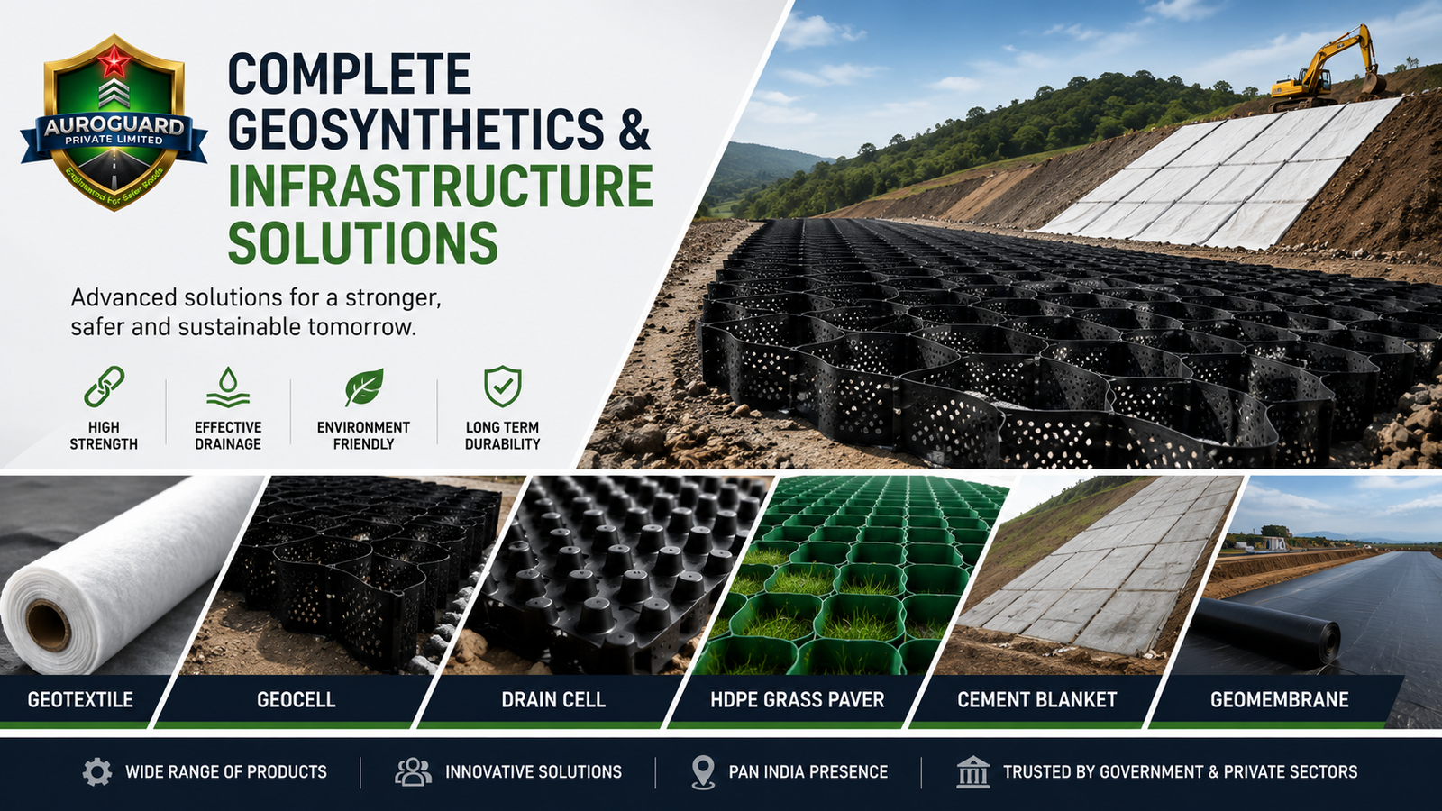 Auroguard geosynthetics and infrastructure solutions banner