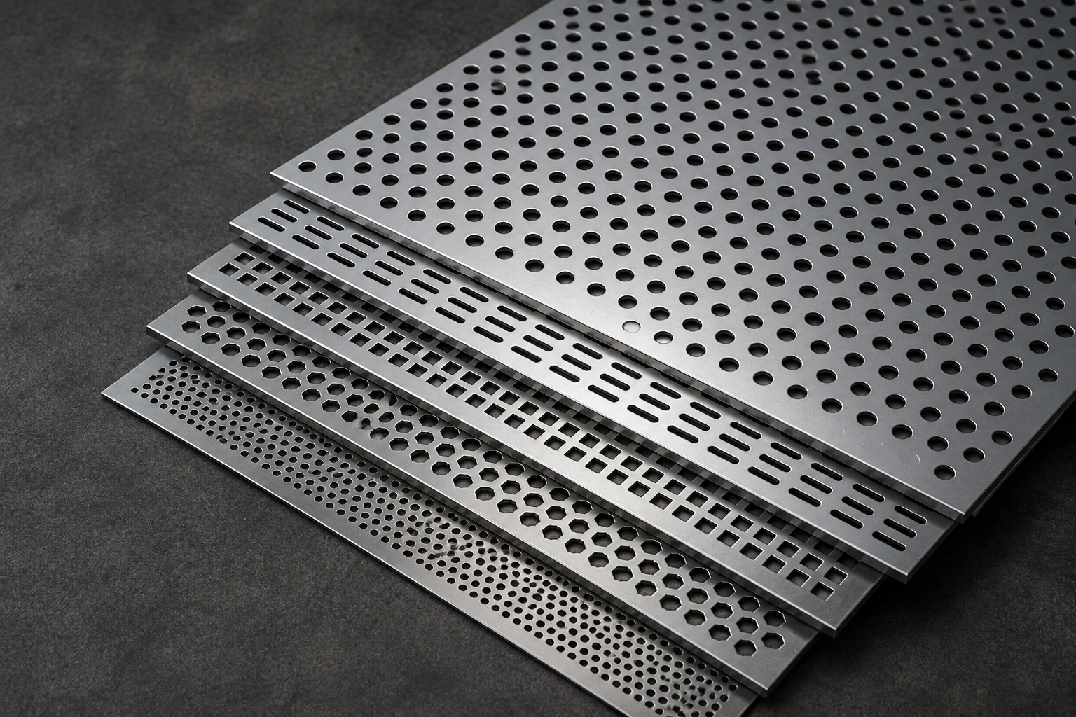 Auroguard precision CNC punched stainless steel staggered round hole perforated metal sheet panel for industrial screening